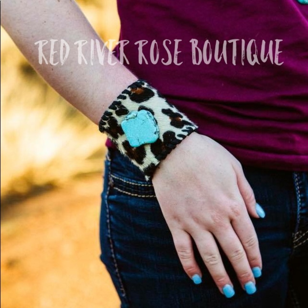 Leopard Slab Cuffs